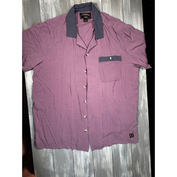 Harley-Davidson Other - Harley-Davidson Jason Momoa Shirt Mens XL Purple Knucklehead Excellent Graphic